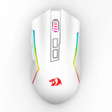 Redragon M693 Wireless/Wired BT & 2.4G Bluetooth Gaming 8000 DPI Mouse 3-Mode Connection RGB Backlight for PC/Mac/Laptop， White
