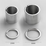 10-50pcs 25/30mm Stainless Steel Key Rings Round Flat Line Split Rings Keyring for Jewelry Making Polished Keychain DIY Findings