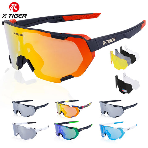 X-TIGER Polarized Cycling Glasses Photochromic Bicycle Glasses Sports Bike Men Sunglasses MTB Cycling Eyewear Protection Goggles