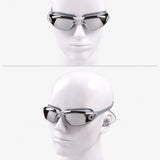 -1.5 To -8.0 Adult Myopia Silicone HD Electroplated Anti Fog Swimming Goggles Eyewear Custom Different Degree For Left Right Eye