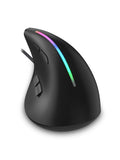 ZELOTES T-50 Vertical Ergonomic USB Wired Mouse 9 keys RGB 12800 DPI Adjustable Mouse for PC Computer Laptop Desktop Notebook