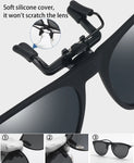 YOOLENS Polarized Fishing Outdoor Clip-on Flip Up Clip Rimless Sunglasses for Prescription Glasses- TAC Lens with UV400