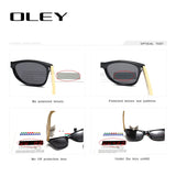 OLEY Original Design Bamboo Natural Wooden Handmade Sunglasses Men Polarized Eyewear Sun Glasses For Women Customizable logo