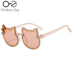 1PC Acrylic Bow Outdoor UV Protection Sun Glasses Baby Girls Children Cute Cat Sunglasses Classic Kids Boy UV400 Eyewear