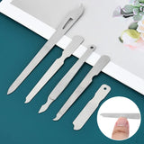 1pcs Metal Stainless Steel Nail Files Double Side Buffer Sanding Nail Polishing Grinding Grind Nail Art Manicure For Salon Home