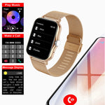 +3pc Straps Smart Watch Women Men Smartwatch Square Dial Call BT Music Smartclock For Android IOS Fitness Tracker Trosmart Brand