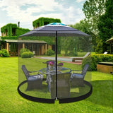 Patio sunshade outdoor screen polyester Portaledge mosquito net (mosquito net only) suitable for outdoor umbrella and Patio tabl