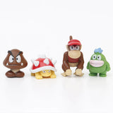 12Pcs/24Pcs/48Pcs Super Mario Bros Action Figures Kawaii Bowser Anime Figure with Storage Bag for Children Toys Gifts