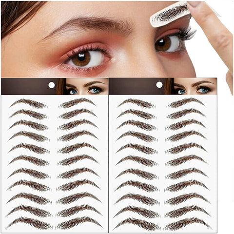 1 Sheet 4D Hair-Like Waterproof Eyebrow Stickers Women Eyebrow Transfers Stickers Grooming Shaping Eyebrow Sticker in Arch Style