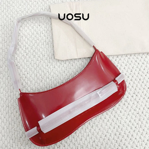 Women's Luxury Brand Designer Handbag Fashion Vintage Underarm Bag Quality Leather Shoulder Satchel Bocho Shaped Bags 2024 New