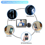 Yuezhe 3MP Wifi Video Peephole Doorbell Camera 4.3 Inch Eye Door bell Smart Home HD IPS Screen Night PIR wireless call security