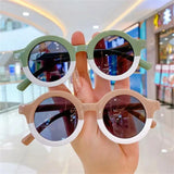 1pc Kids Sunglasses Girls Boy Children Sun Glasses Retro Round Leopard Print Eyeglasses Cute Baby Shades Outdoor Eyewears