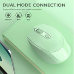 RYRA Wireless Mouse Bluetooth-compatible 2.4GHz/BT5.1 M107 Morandi Mice Mute Charging Mouse For Office Home Computer Laptop