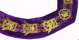 32nd Degree Scottish Rite Golden Chain Collar Purple Velvet-ZEST4CANADA