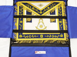 Masonic Apron Past Master Navy Blue Golden Embroidery & Fringe with Special Features Case - Zest4Canada 