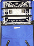 Masonic Apron Past Master Navy Blue Hand Embroidery Silver Fringe & Special Features Case - Zest4Canada 