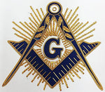 Blue Lodge Hand Embroidered Masonic Master Mason Apron Gold Thread & Bullion - Zest4Canada 