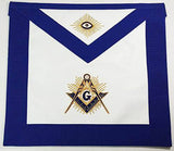 Blue Lodge Hand Embroidered Masonic Master Mason Apron Gold Thread & Bullion - Zest4Canada 