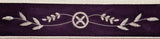 MASONIC MASTER MASON HAND EMBROIDERED PURPLE G SILVER BULLION & FRINGE APRON - Zest4Canada 