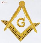 MASONIC MASTER MASON HAND EMBROIDERED ROYAL BLUE G GOLDEN BULLION & FRINGE APRON - Zest4Canada 