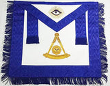 Masonic Hand Embroidered Blue Lodge Past Master Apron With Gold Bullion & Blue Fringe - Zest4Canada 