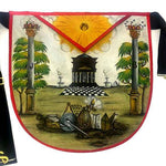 Hand Painted Masonic Lambskin Apron - Zest4Canada 