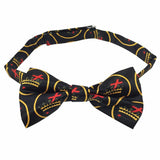 High Quality 100% Silk Masonic Knight Templar Bow Tie Black & Yellow - Zest4Canada 