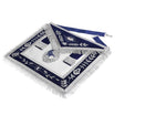 MASONIC JUNIOR STEWARD BLUE LODGE OFFICER APRON - NAVY BLUE WITH SILVER SIDE TABS