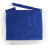 Junior Deacon Blue Lodge Officer Apron - Royal Blue With White Fringe