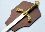 Knight Templar Cross Sword W/ Wall Mount & Scabbard 42.7" - Zest4Canada 