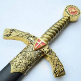 Knight Templar Cross Sword W/ Wall Mount & Scabbard 42.7" - Zest4Canada 