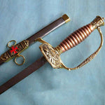 Knight of St. John Templar Masonic Red Cross Sword Gold 35.6" - Zest4Canada 