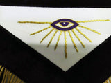 MASONIC DEPUTY GRAND MASTER APRON, CHAIN COLLAR & CUFF'S PURPLE VELVET - Zest4Canada 