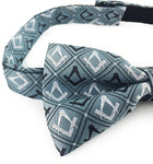 Masonic 100% Silk Woven Craft Bow Tie with Square Compass Green - Zest4Canada 