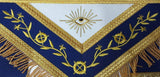 Masonic Apron-Embroidered Past Master Apron Royal Blue - Zest4Canada 