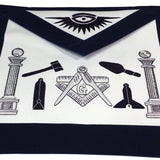 Masonic Apron - Hand Embroidered Tools Navy Blue Apron - Zest4Canada 