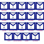 Masonic Blue Lodge Officers Aprons Variations - Set of 19 - Zest4Canada 