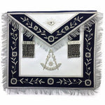 Masonic Blue Lodge Past Master Silver Handmade embroidery Apron Navy - Zest4Canada 