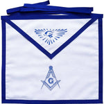 Masonic Blue Lodge White Cotton Duck Cloth Visitor Apron Printed - Zest4Canada 