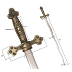 Masonic Ceremonial Snake Flaming Sword Square Compass Cross Swords + Free Case - Zest4Canada 