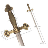 Masonic Ceremonial Sword Square Compass G + Free Case - Zest4Canada 