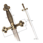 Masonic Ceremonial Sword Square Compass + Free Case - Zest4Canada 
