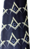 Masonic Freemason Purple Craft Multi G Square Compass Necktie