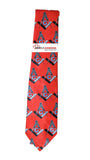 Masonic Freemason Red Craft Multi G Square Compass Necktie