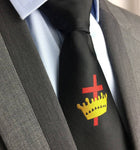 Masonic Knight Templar Black Silk Tie with Embroidered Logo - Zest4Canada 