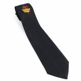 Masonic Knight Templar Black Silk Tie with Embroidered Logo - Zest4Canada 