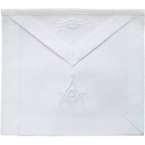 Masonic Master Mason Apron All White - Zest4Canada 
