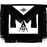 Masonic Master Mason Funeral Apron Black With Fringe Hand Embroidered - Zest4Canada 