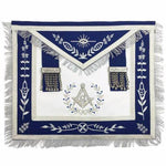 Masonic Master Mason G Silver Navy Blue Apron with Special Features Case - Zest4Canada 