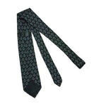 Masonic Regalia Black Craft Masons Silk Tie with Square Compass & Green G - Zest4Canada 